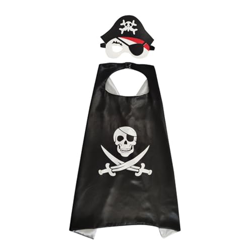 Ldbuejiaja Kinder-Skelett-Umhang mit Cosplay, Piratenkostüm-Set für Mottoparty, Cosplay, Party, Kindergeburtstag Ldbuejiaja Kinder-Skelett-Umhang mit Cosplay, Piratenkostüm-Set für Mottoparty, Cosplay, Party, Kindergeburtstag von Ldbuejiaja