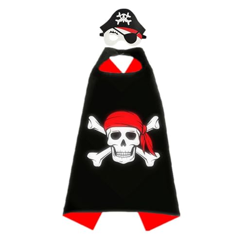 Ldbuejiaja Kinder-Skelett-Umhang mit Cosplay, Piratenkostüm-Set für Mottoparty, Cosplay, Party, Kindergeburtstag Ldbuejiaja Kinder-Skelett-Umhang mit Cosplay, Piratenkostüm-Set für Mottoparty, Cosplay, Party, Kindergeburtstag von Ldbuejiaja