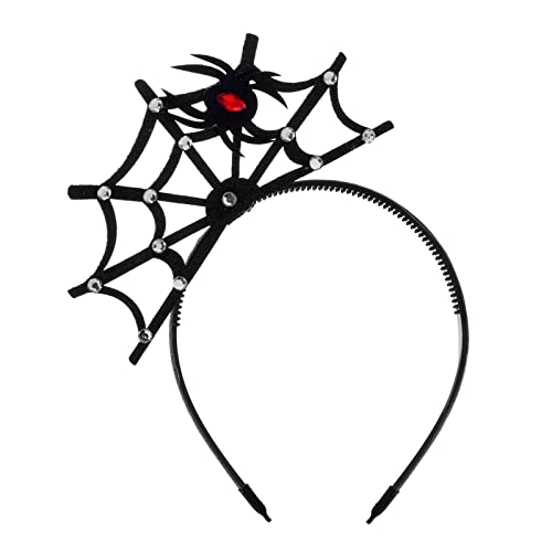 Ldbuejiaja Party Fachers Studenten Photoshoothaarbänder Mit Spinnen Webdekor Schwarz Farbe Cartoon Hair Hoop Cosplay Stirnbänder Für Frauen Cosplay Stirnband Spinnen Webform Halloween Cosplay von Ldbuejiaja