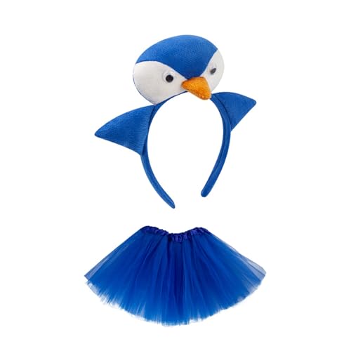 Ldbuejiaja Pinguin-Kostüme für Kinder und Mädchen, 3D-Pinguine, Stirnband, Tutu, Rock, Cosplay, Tier-Kostüme, Zubehör-Set, 2-teilig Ldbuejiaja Pinguin-Kostüme für Kinder und Mädchen, 3D-Pinguine, Stirnband, Tutu, Rock, Cosplay, Tier-Kostüme, Zubehör-Set, 2-teilig von Ldbuejiaja