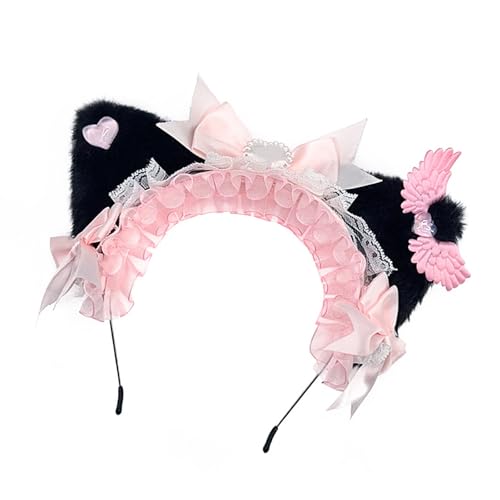 Ldbuejiaja Stylischer Anime-Kätzchen-Haarreif, auffälliger Kopfschmuck, Flügel-Kopfbedeckung für Bühne, Halloween, Cosplay, Rollenspiele Ldbuejiaja Stylischer Anime-Kätzchen-Haarreif, auffälliger Kopfschmuck, Flügel-Kopfbedeckung für Bühne, Halloween, Cosplay, Rollenspiele von Ldbuejiaja