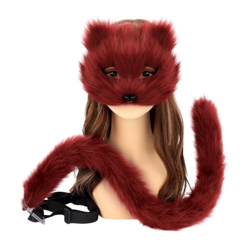 Ldbuejiaja Therians und Schwanz für Damen und Mädchen, pelzige Katzen, Füchse, Wolfsschwanz, Cosplay, Halloween, Kostüm, Katzen mit Schwanz, 2 Stück Ldbuejiaja Therians und Schwanz für Damen und Mädchen, pelzige Katzen, Füchse, Wolfsschwanz, Cosplay, Halloween, Kostüm, Katzen mit Schwanz, 2 Stück von Ldbuejiaja