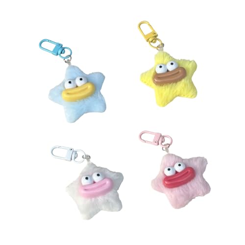 Niedlicher Plüsch-Schlüsselanhänger mit Wurstlippen und Stern, tragbar, ideal für Taschen oder Schlüssel, Karnevalspreise Niedlicher Plüsch-Schlüsselanhänger mit Wurstlippen und Stern, tragbar, ideal für Taschen oder Schlüssel, Karnevalspreise von Ldbuejiaja