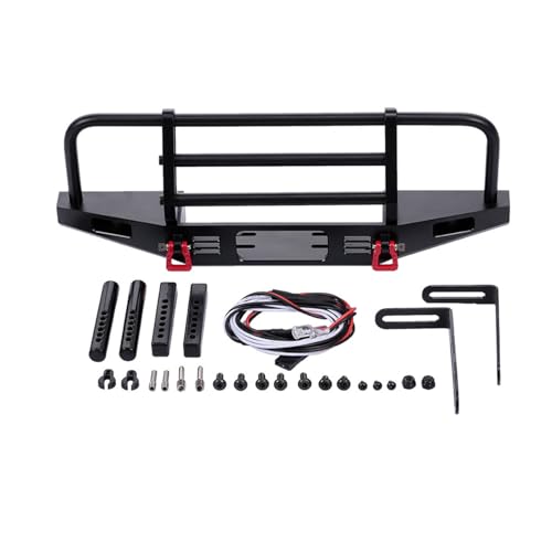 Upgrade Metall Frontstoßstange für W/Searchlight Spielzeug Ersatz Simulation Auto Crawler Zubehör von 1/10 SCX von Ldbuejiaja