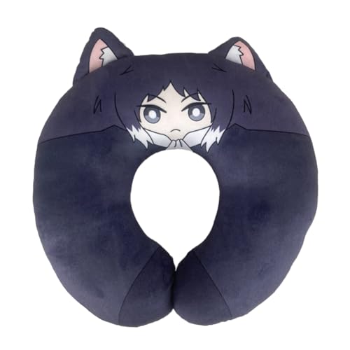 Ldruieu Bungo Stray Dogs Anime Nackenkissen Akutagawa Ryunosuke Figur Plush Kissen Schlafkissen für Büro Auto Flugzeug Reisekissen Cartoon Nackenkissen Geburtstagsgeschenk von Ldruieu