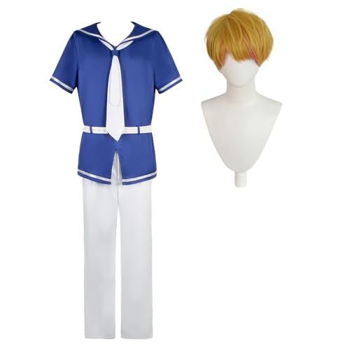 Ldruieu Oshi No Ko Anime Cosplay-Akuamarin Hoshino Cosplay Matrosenuniform Full Set Oshi No Ko Halloween Anime Party Cosplay Kostüm von Ldruieu