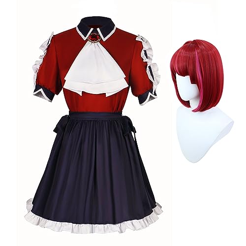 Oshi no Ko Anime Cosplay Kostüm mit Wig Arima kana/Hoshino rubi Halloween Kostüm Cosplay Anime Girl Karneval Party Bühnenauftritt Kleid Geschenke Für Anime Fans von Ldruieu