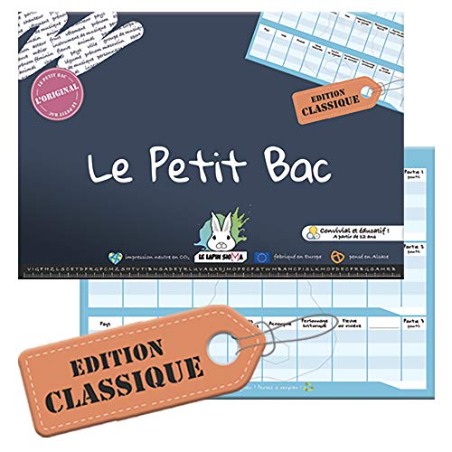 Le Lapin Sigma – Spiel des kleinen BAC – Klassische Edition – Spielfertiges Block mit 50 Seiten – Spiel des Baccalaureat Le Lapin Sigma – Spiel des kleinen BAC – Klassische Edition – Spielfertiges Block mit 50 Seiten – Spiel des Baccalaureat von Le Lapin Sigma