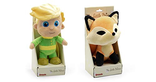 Der Kleine Prinz - Plüsch Charaktere aus dem Film: Der Kleine Prinz 24 cm und Der Fuchs 20 cm - Superweiche Qualität (Pack Mit Präsentationsbox in Display) von Le Petit Prince