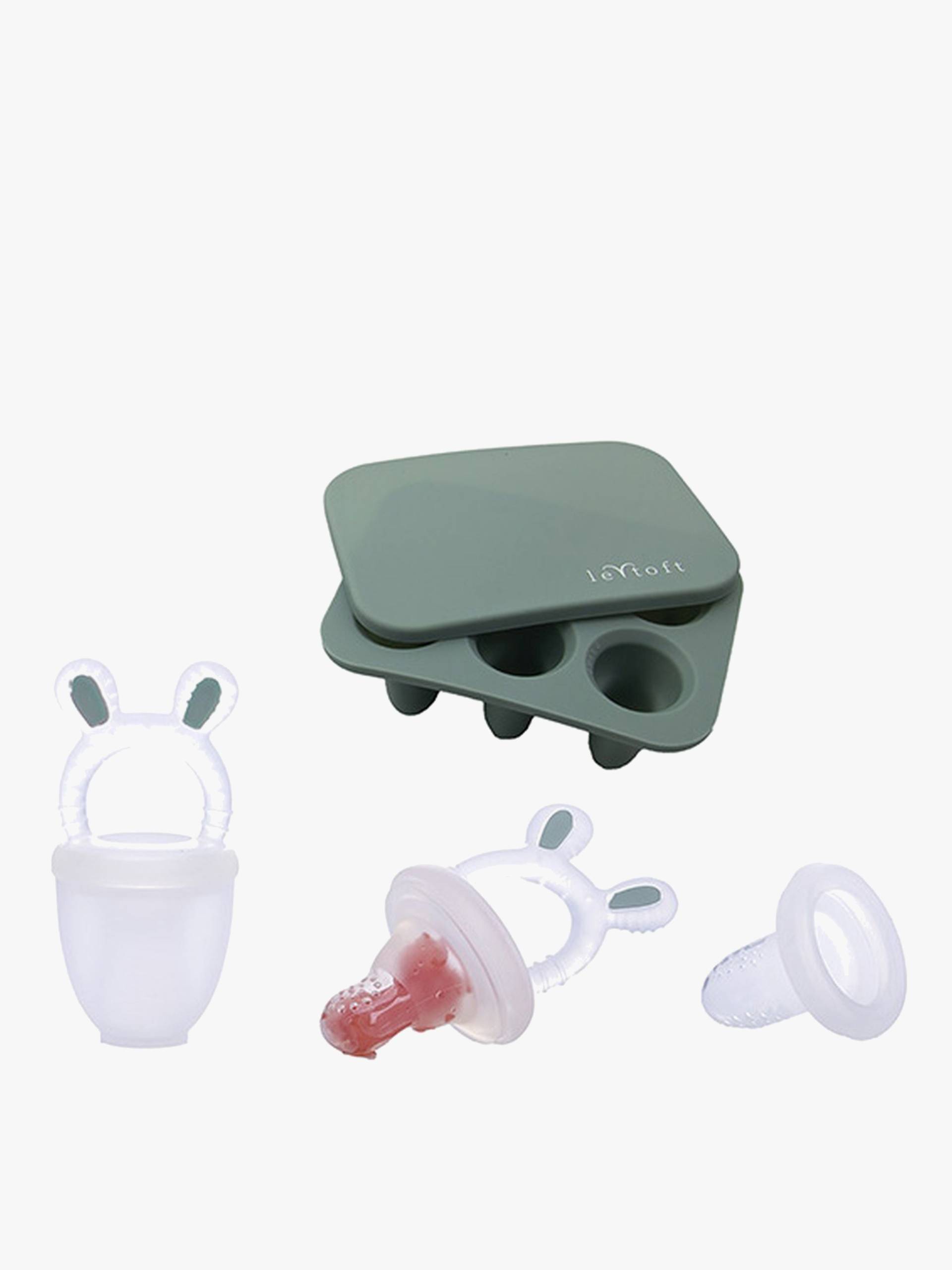 Le Toft Fruchtsauger mit Mini-Eiswürfelform, Smokey Green Le Toft Fruchtsauger mit Mini-Eiswürfelform, Smokey Green von Le Toft