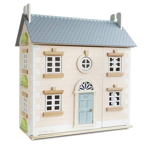 Le Toy Van - Bay Tree Doll House Large Wooden Doll House, 3 Storey Wooden Dolls House Play Set - Suitable for Ages 3+ von Papo