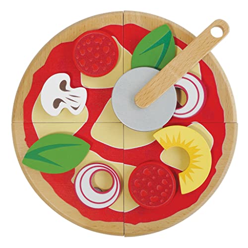 Le Toy Van – Honeybake Rollenspiel Pizzaset aus Holz für Kinder | Küchenzubehör Lebensmittel Rollenspiel von Le Toy Van