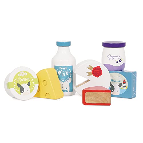 Le Toy Van – Honeybee Market Eier & Milch-Kiste aus Holz | Supermarkt-Rollenspiel Lebensmittelladen von Le Toy Van