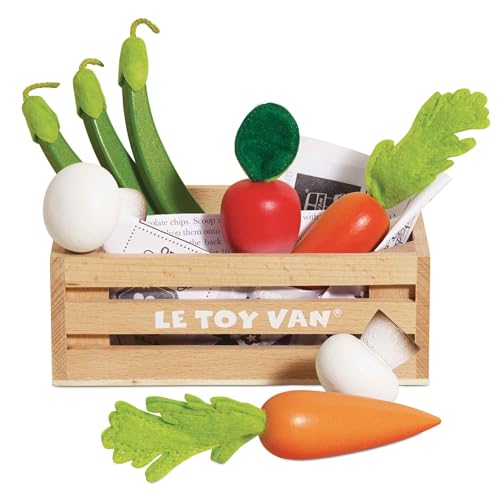 Le Toy Van – Honeybee Market Gemüsekiste „5 am Tag“ aus Holz | Supermarkt-Rollenspiel Lebensmittelladen, TV182 Le Toy Van – Honeybee Market Gemüsekiste „5 am Tag“ aus Holz | Supermarkt-Rollenspiel Lebensmittelladen, TV182 von Le Toy Van