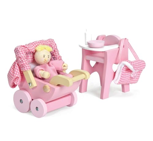 Le Toy Van – Kinderstube-Spielset aus Holz für Puppenhäuser | Daisylane Puppenhaus-Möbelsets für Mädchen – Geeignet für Kinder ab 3 Jahren von Le Toy Van