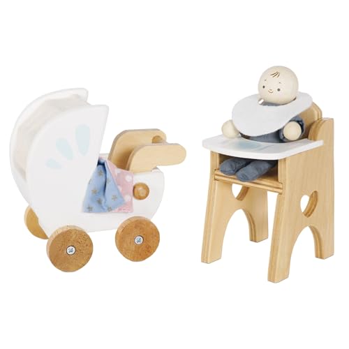 Le Toy Van – Kinderstube-Spielset aus Holz für Puppenhäuser | Daisylane Puppenhaus-Möbelsets für Mädchen – Geeignet für Kinder ab 3 Jahren von Le Toy Van