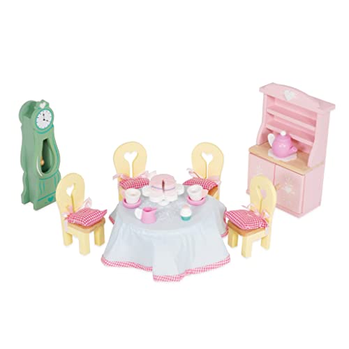 Le Toy Van - Wooden Daisylane Dining Room Dolls House Accessories Play Set for Dolls Houses, Dolls House Furniture Sets - Suitable for Ages 3+ von Papo