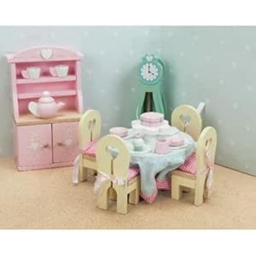 Le Toy Van - Wooden Daisylane Dining Room Dolls House Accessories Play Set for Dolls Houses, Dolls House Furniture Sets - Suitable for Ages 3+ von Papo