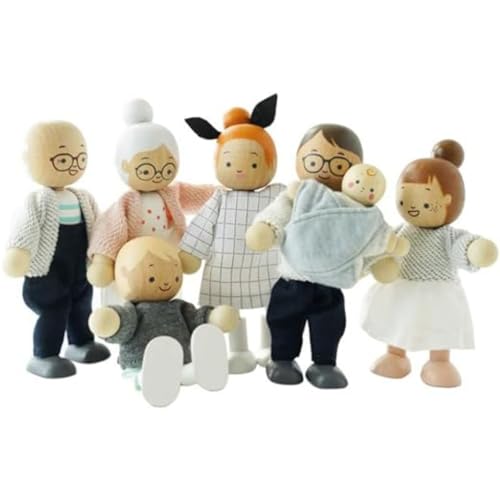 Le Toy Van – „Meine Puppenfamilie“ Spielset aus Holz für Puppenhäuser | Daisylane Zubehörsets für Puppenhäuser für Mädchen – Geeignet für Kinder ab 3 Jahren, P053 von Le Toy Van