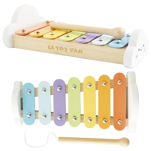 Le Toy Van - PL122 - Lernspiel Xylophon aus Holz, Montessori-Spielzeug für Kinder ab 18 Monaten, musikalisches, ökologisches Spiel, aus FSC-zertifiziertem Naturholz und Farben auf Wasserbasis, Petilou von Le Toy Van