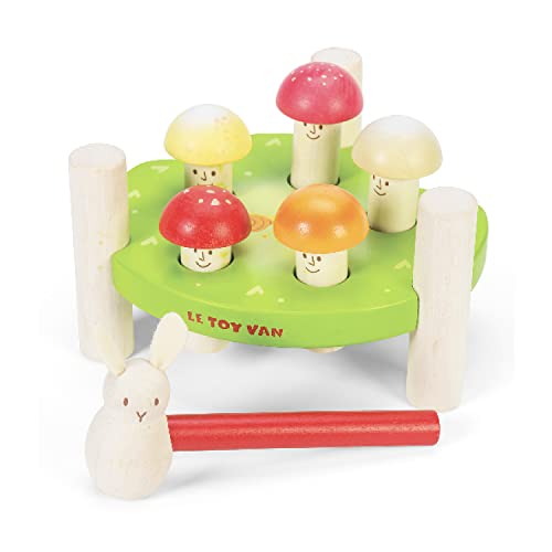 Le Toy Van – Pädagogisches Petilou Spiel „Mr Mushroom Hammer“ aus Holz | Für Kleinkinder geeignet – Für Mädchen & Jungen ab 18 Monaten, PL092 von Le Toy Van