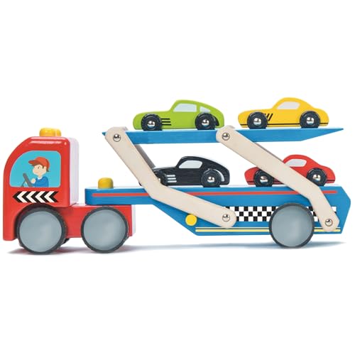 Le Toy Van – Rennauto-Transportfahrzeug Spielset aus Holz – Mit 4 Holzautos | Für Mädchen & Jungen Fahrzeug-Rollenspiel für Kinder – Geeignet für Kinder ab 3 Jahren, TV444 Le Toy Van – Rennauto-Transportfahrzeug Spielset aus Holz – Mit 4 Holzautos | Für Mädchen & Jungen Fahrzeug-Rollenspiel für Kinder – Geeignet für Kinder ab 3 Jahren, TV444 von Le Toy Van