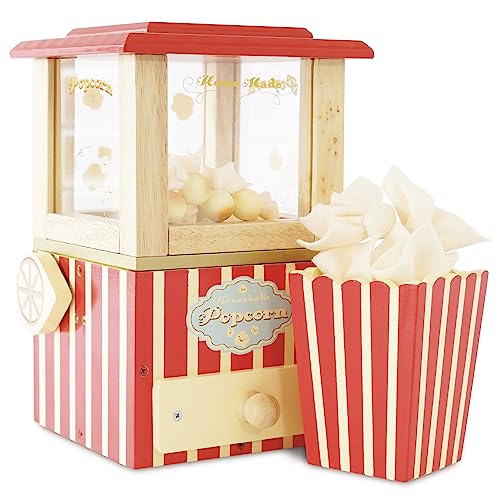 Le Toy Van – Honeybake Rollenspiel Retro-Popcornmaschine aus Holz für Kinder | Rollenspiel Kino, Küche oder Filme von Le Toy Van