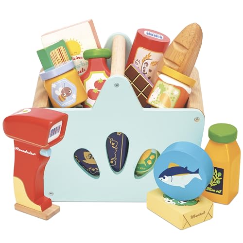 Le Toy Van - TV326 - Einkaufskorb- und Scanner-Lernspiel aus Holz, für Kinder ab 2 Jahren, 13 Zubehörteile inklusive, ökologisches Spiel, Montessori, hergestellt aus FSC Le Toy Van - TV326 - Einkaufskorb- und Scanner-Lernspiel aus Holz, für Kinder ab 2 Jahren, 13 Zubehörteile inklusive, ökologisches Spiel, Montessori, hergestellt aus FSC von Le Toy Van