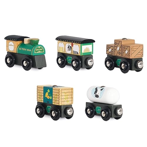 Le Toy Van - TV711 - Holzeisenbahn für Kinder ab 3 Jahren. Great Green, Montessori-Spiel mit 5 abnehmbaren Magnetwagen, hergestellt aus ökologischem FSC-zertifiziertem Holz von Le Toy Van