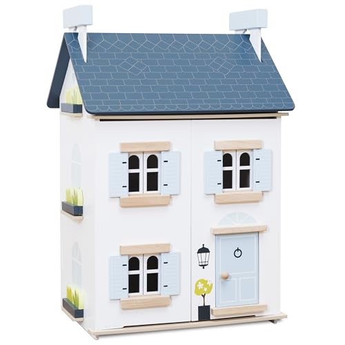 Le Toy Van - Wooden Dolls House - Sky Doll House - Kids Dolls House - 2 Storey Dolls House with Attic - Wooden Summer House - Fill with Dollhouse Accessories - Suitable for Ages 3+ von Le Toy Van