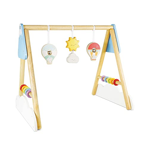 Le Toy Van - Wooden Educational Petilou Multi-Sensory Wooden Baby Gym Rattle and Jingle, Suitable for A Boy Or Girl 2 Months + von Le Toy Van