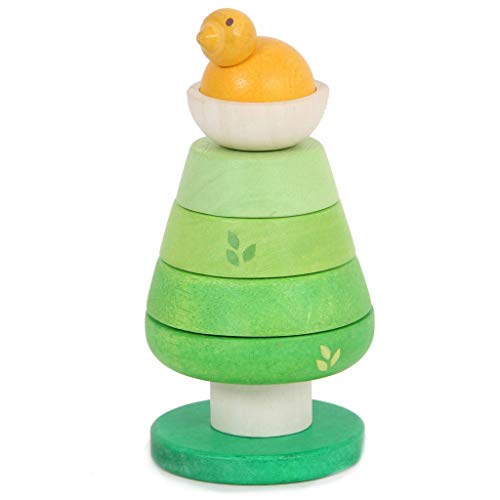 Le Toy Van - Wooden Petilou Tree Top Stacker Educational Stacking Activity Toy, Suitable for Age 12+ Months von Le Toy Van