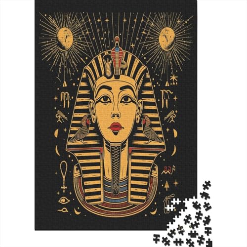 Ägyptischer Pharao Puzzlespiel 1000 Teile Puzzles Für Erwachsene Lernspiel Herausforderung Spielzeug 1000 Teile Puzzles Für Erwachsene Kinder Erwachsenen Puzzlespiel Puzzel 1000pcs (75x50cm) von LeHuaiMa