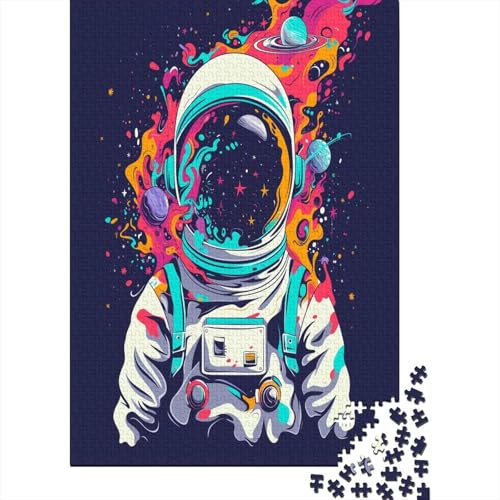 Astronaut Puzzle 1000 Teile Puzzles Für Erwachsene Lernspiel Herausforderungsspielzeug 1000-teilige Puzzlespiel Für Erwachsene Kinder Puzzel 1000pcs (75x50cm) von LeHuaiMa