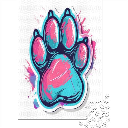 Bär Paw Puzzle 1000 Teile Erwachsener Kniffel Spaß Für Die Ganze Familie - Abwechslungsreiche 1000 Puzzleteilige Motive Puzzle Erwachsene, Puzzel 1000pcs (75x50cm) von LeHuaiMa