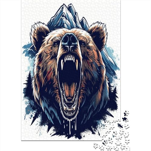 Bär Puzzle 1000 Teile Puzzles Für Erwachsene Lernspiel Herausforderungsspielzeug 1000-teilige Puzzlespiel Für Erwachsene Kinder Puzzel 1000pcs (75x50cm) von LeHuaiMa