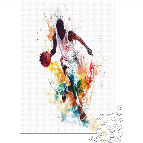 Basketball Puzzle 1000 Teile Puzzle Für Erwachsene Und Kinder Ab 14 Jahren Puzzel 1000pcs (75x50cm) von LeHuaiMa