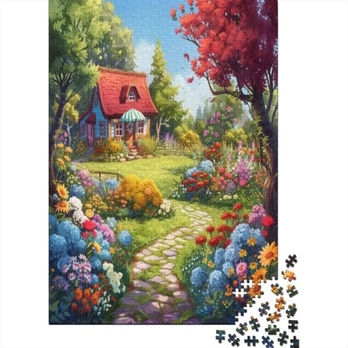 Berghütte Puzzle 1000 Teile Puzzles Für Erwachsene Lernspiel Herausforderungsspielzeug 1000-teilige Puzzlespiel Für Erwachsene Kinder Puzzel 1000pcs (75x50cm) von LeHuaiMa