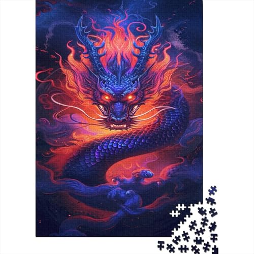 Böser Drache Puzzle 1000 Teile Erwachsener Kniffel Spaß Für Die Ganze Familie - Abwechslungsreiche 1000 Puzzleteilige Motive Puzzlespiel Erwachsene, Puzzel 1000pcs (75x50cm) von LeHuaiMa