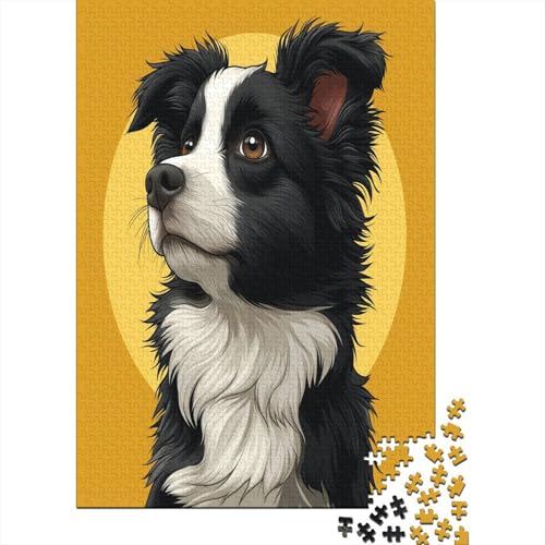 Border Collie Puzzle 1000 Teile Erwachsener Kniffel Spaß Für Die Ganze Familie - Abwechslungsreiche 1000 Puzzleteilige Motive Puzzlespiel Erwachsene, Puzzel 1000pcs (75x50cm) von LeHuaiMa