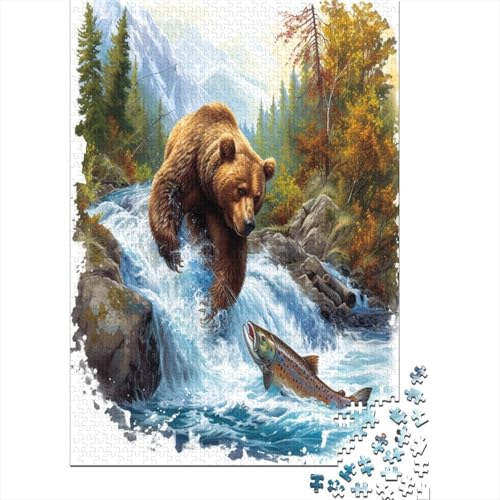 Brown Bär Puzzle 1000 Teile,für Erwachsene, Impossible Puzzle,farbenfrohes Legespiel,GesKükenlichkeitsspiel Für Die Ganze Familie,Erwachsenenpuzzle Puzzel 1000pcs (75x50cm) von LeHuaiMa