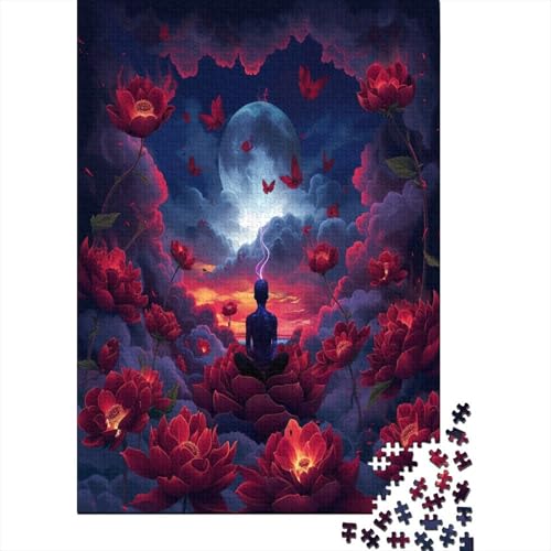 Buddha Statue Puzzle 1000 Teile Puzzles Für Erwachsene Lernspiel Herausforderungsspielzeug 1000-teilige Puzzlespiel Für Erwachsene Kinder Puzzel 1000pcs (75x50cm) von LeHuaiMa