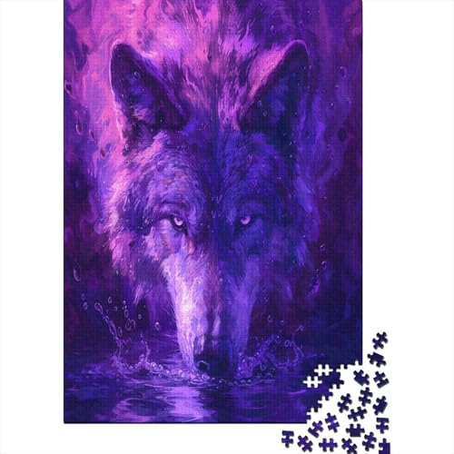 Bunter Wolf Puzzle 1000 Teile Für Erwachsene Und Kinder Ab 14 Jahren Für Stressabbauer Puzzel 1000pcs (75x50cm) von LeHuaiMa