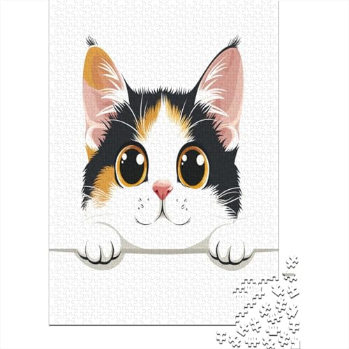 Cartoon Kat Puzzlespiel 1000 Teile Erwachsene -Puzzle 1000 Stück Spiel Puzzles Für Erwachsene Kinder Puzzle Erwachsenen Puzzlespiel Puzzel 1000pcs (75x50cm) von LeHuaiMa