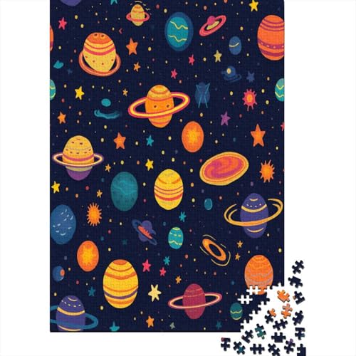 Cartoon Planet Puzzle 1000 Teile Erwachsener Kniffel Spaß Für Die Ganze Familie - Abwechslungsreiche 1000 Puzzleteilige Motive Puzzlespiel Erwachsene, Puzzel 1000pcs (75x50cm) von LeHuaiMa