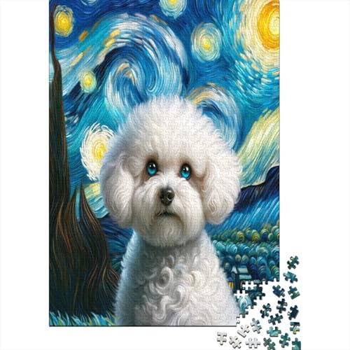 Cute Hund Puzzle 1000 Teile Puzzles Für Erwachsene Lernspiel Herausforderungsspielzeug 1000-teilige Puzzlespiel Für Erwachsene Kinder Puzzel 1000pcs (75x50cm) von LeHuaiMa