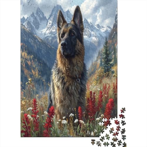 Deutscher Schäferhunds Puzzle 1000 Teile Erwachsener Kniffel Spaß Für Die Ganze Familie - Abwechslungsreiche 1000 Puzzleteilige Motive Puzzlespiel Erwachsene, Puzzel 1000pcs (75x50cm) von LeHuaiMa