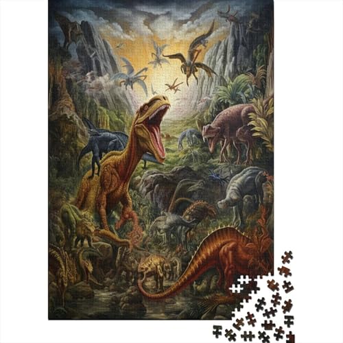 Dinosaurier Puzzle 1000 Teile Für Erwachsene Und Kinder Ab 14 Jahren Für Stressabbauer Puzzel 1000pcs (75x50cm) von LeHuaiMa