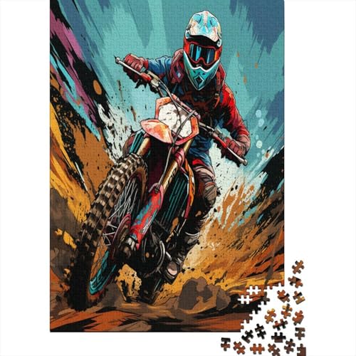 Dirt Bike 1000 Teile,Impossible Puzzle,GesKükenlichkeitsspiel Für Die Ganze Familie, Erwachsenen Puzzlespiel Puzzel 1000pcs (75x50cm) von LeHuaiMa