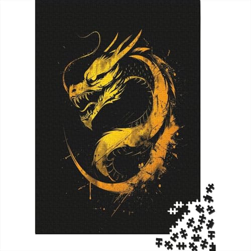 Drache 1000 Stück Puzzles Für Erwachsene Teenager Stress Abbauen Familien-Puzzlespiel 1000-teiliges Puzzle Kinder Lernspiel Spielzeug Geschenk Puzzel 1000pcs (75x50cm) von LeHuaiMa